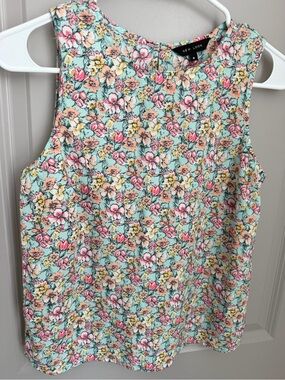 New Look Women's Floral Mint Sleeveless Top S